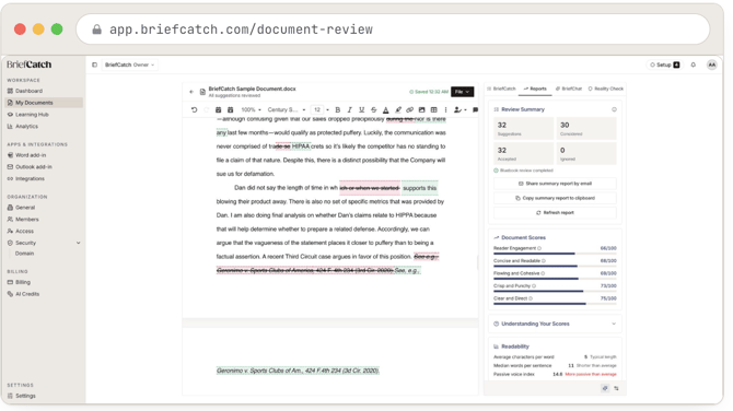 The Reports tab
