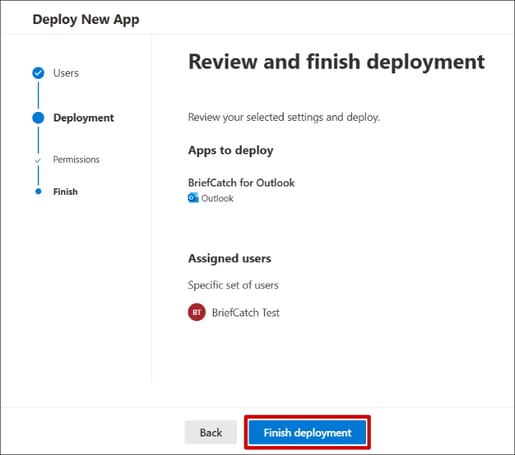 briefcatch-outlook-m365-finish-deployment