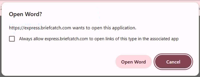 briefcatch3-install-open-word-confirm