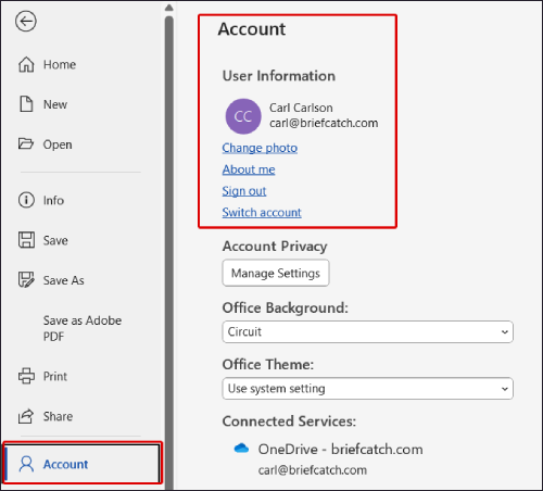 word-account-info